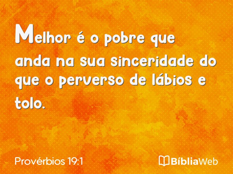 Provérbios 19:1 em imagem para compartilhar
