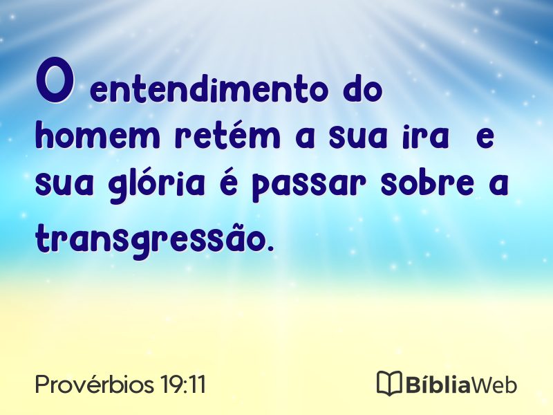 Provérbios 19:11 em imagem para compartilhar