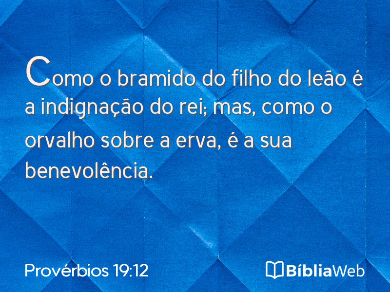 Provérbios 19:12 em imagem para compartilhar