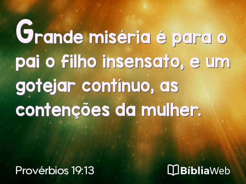 Provérbios 19:13 em imagem para compartilhar