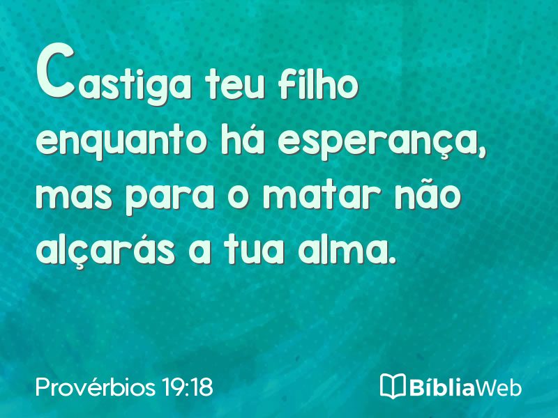 Provérbios 19:18 em imagem para compartilhar