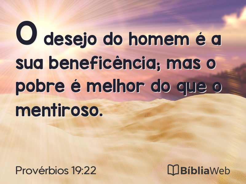 Provérbios 19:22 em imagem para compartilhar