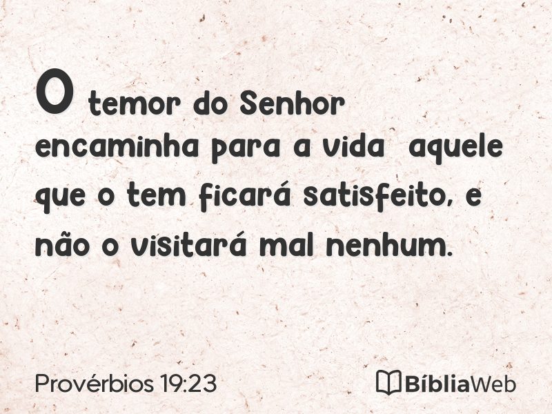 Provérbios 19:23 em imagem para compartilhar
