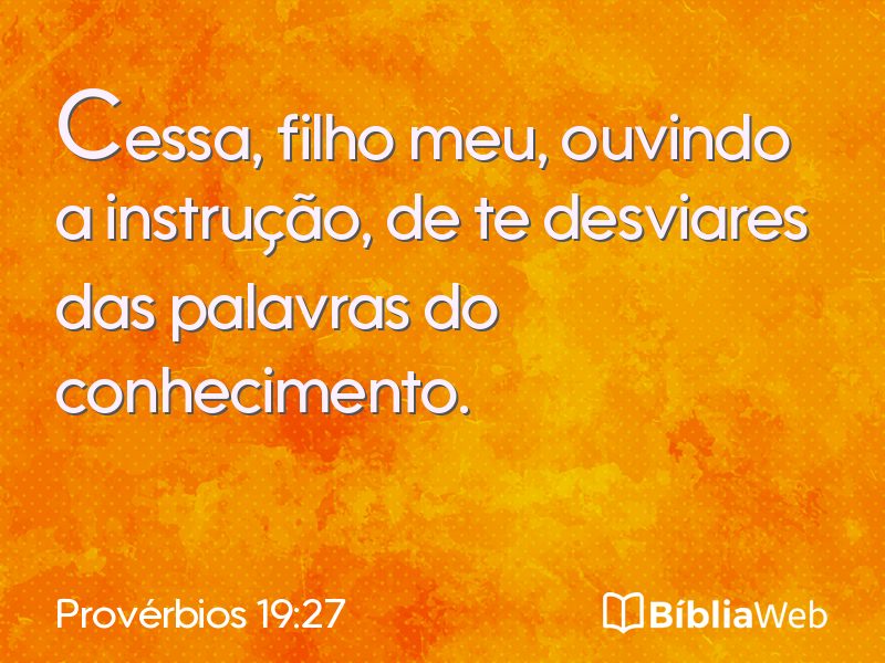Provérbios 19:27 em imagem para compartilhar
