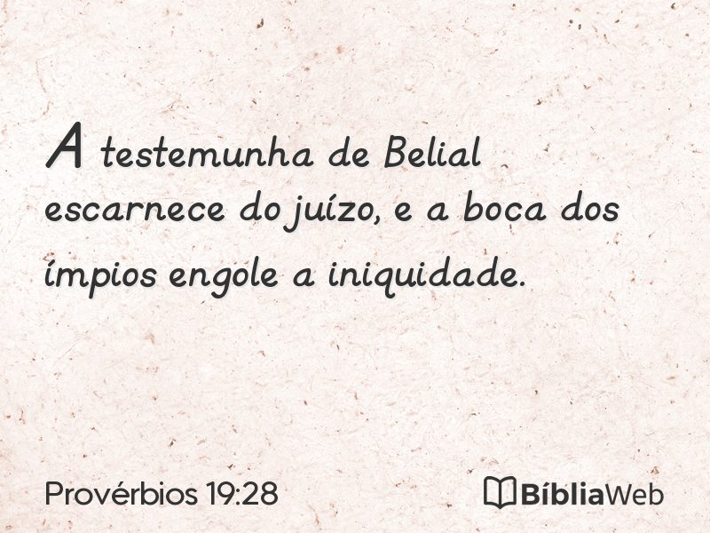 Provérbios 19:28 em imagem para compartilhar