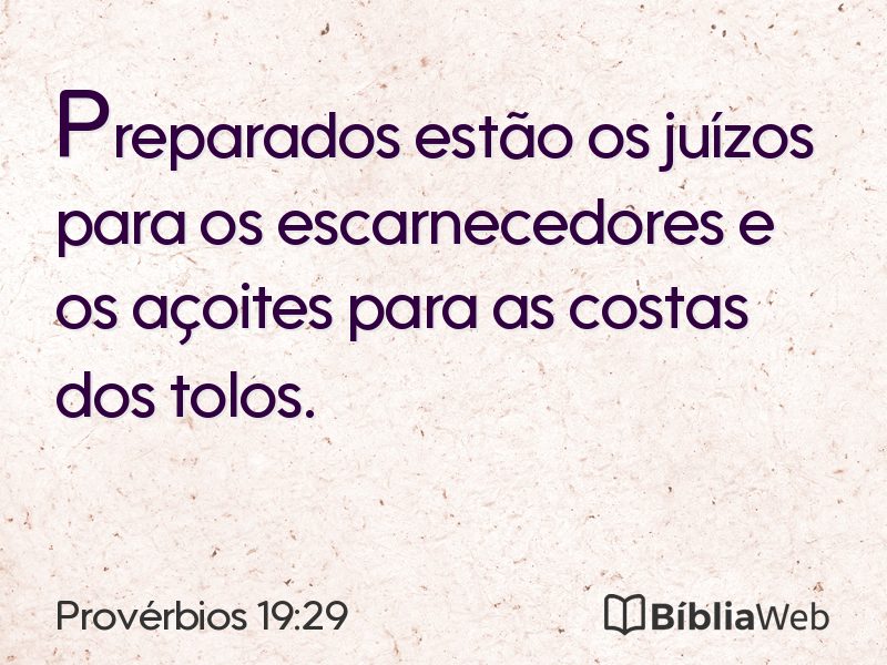 Provérbios 19:29 em imagem para compartilhar