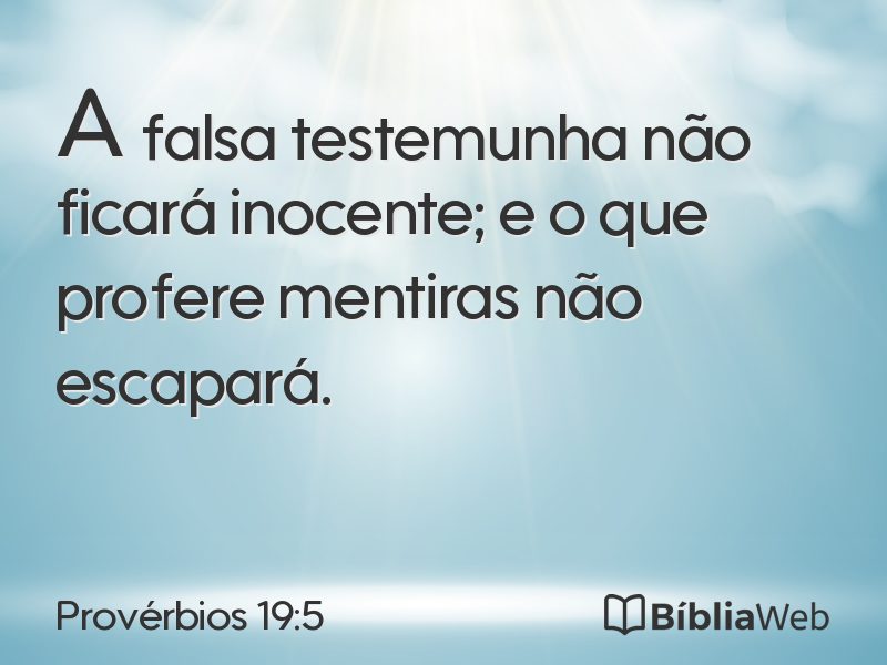 Provérbios 19:5 em imagem para compartilhar