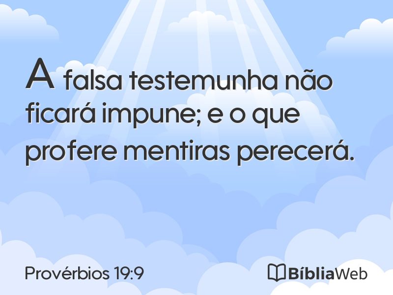 Provérbios 19:9 em imagem para compartilhar