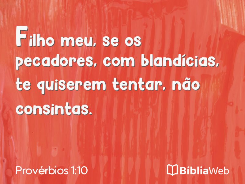 Provérbios 1:10 em imagem para compartilhar