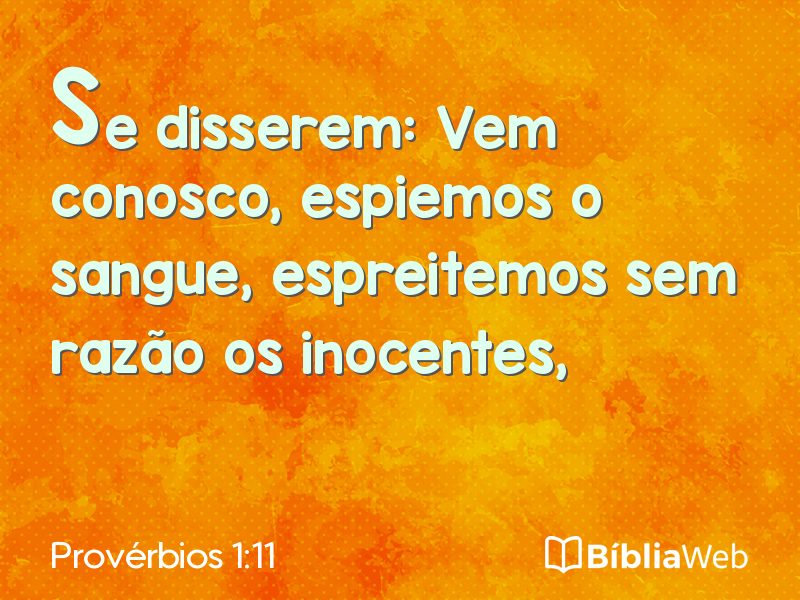 Provérbios 1:11 em imagem para compartilhar
