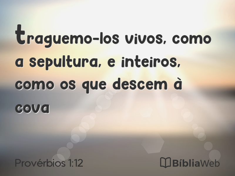Provérbios 1:12 em imagem para compartilhar