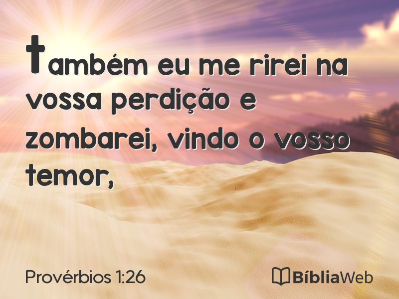 Provérbios 1:26 em imagem para compartilhar