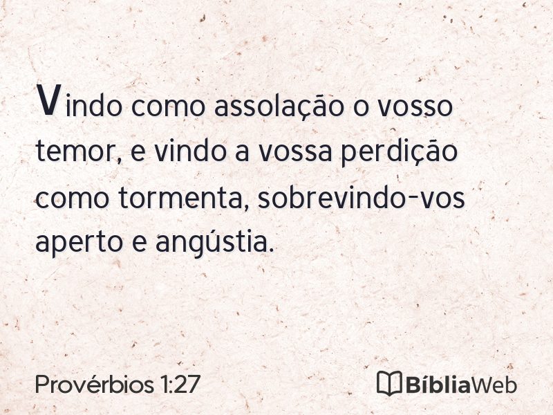 Provérbios 1:27 em imagem para compartilhar