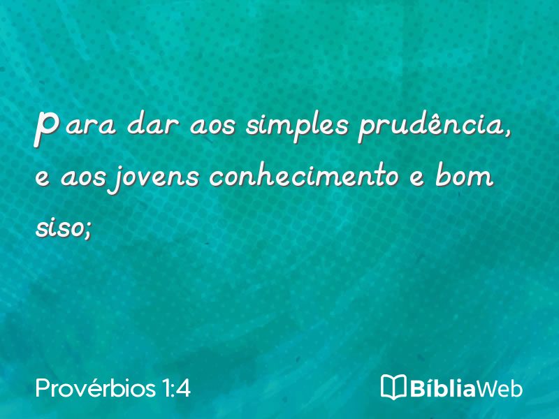 Provérbios 1:4 em imagem para compartilhar