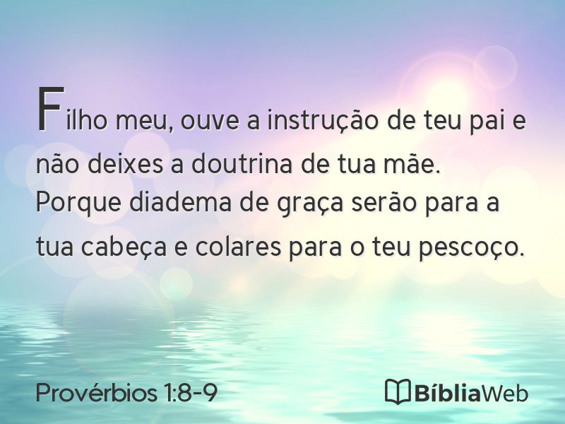 Provérbios 1:8-9 em imagem para compartilhar