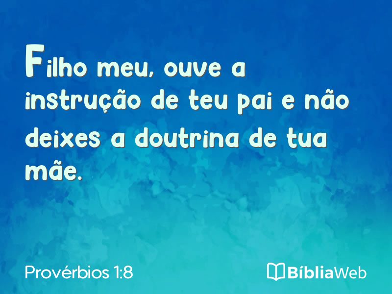 Provérbios 1:8 em imagem para compartilhar