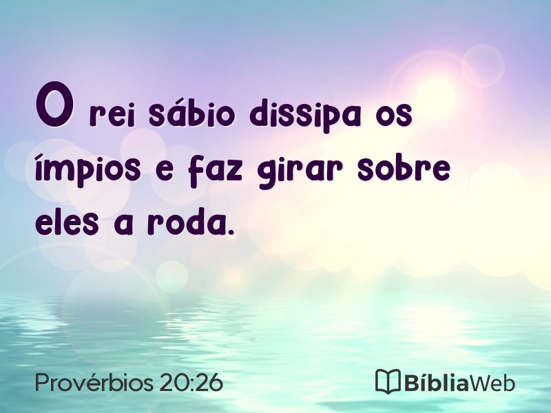 Provérbios 20:26 em imagem para compartilhar