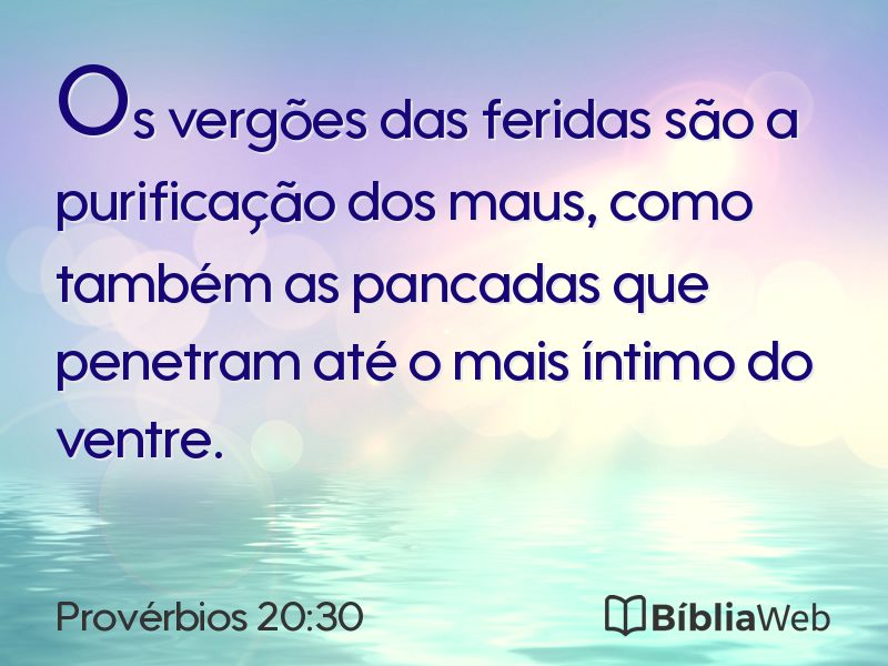 Provérbios 20:30 em imagem para compartilhar