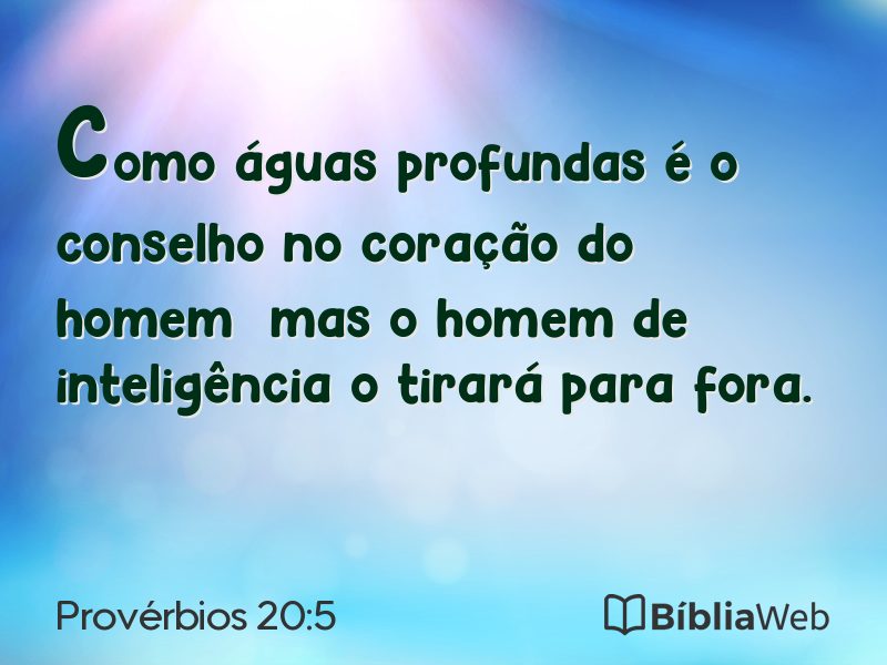 Provérbios 20:5 em imagem para compartilhar