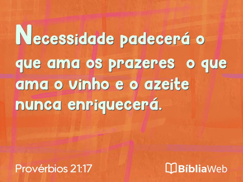Provérbios 21:17 em imagem para compartilhar