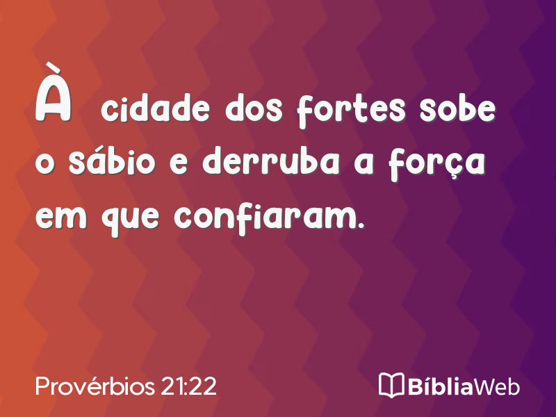 Provérbios 21:22 em imagem para compartilhar