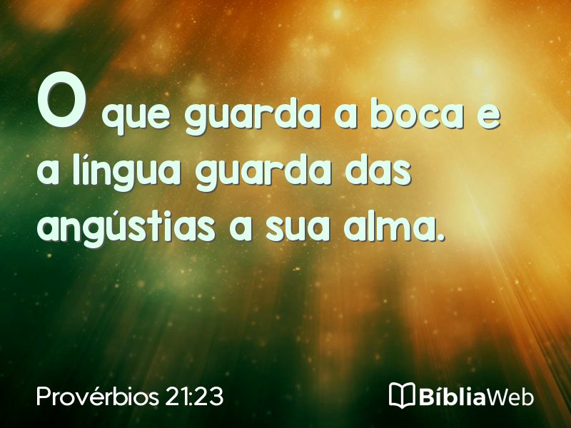 Provérbios 21:23 em imagem para compartilhar