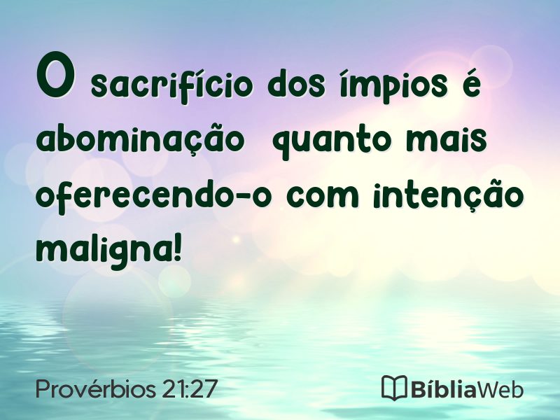 Provérbios 21:27 em imagem para compartilhar