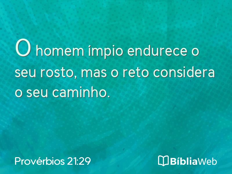 Provérbios 21:29 em imagem para compartilhar