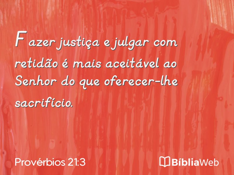 Provérbios 21:3 em imagem para compartilhar