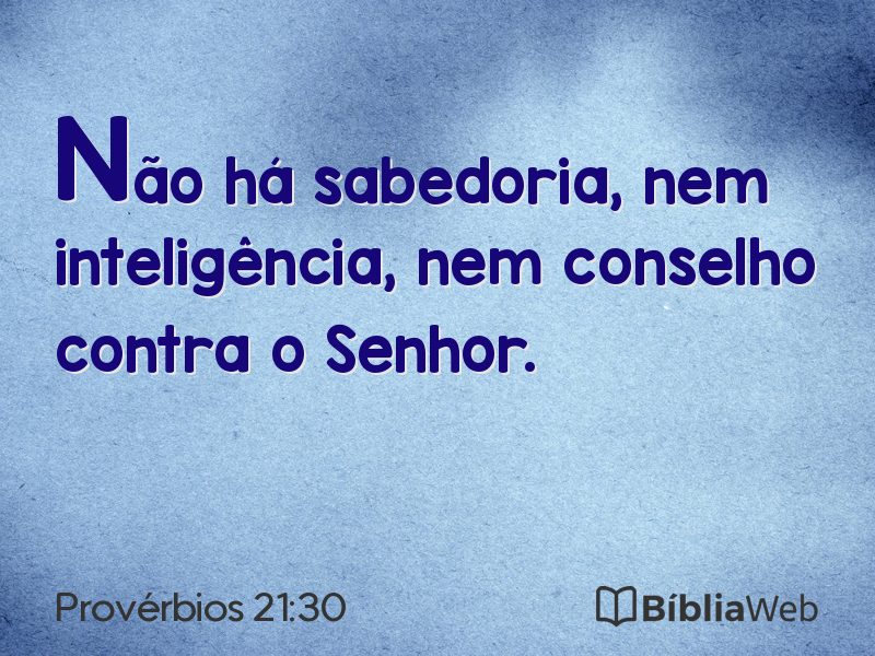 Provérbios 21:30 em imagem para compartilhar