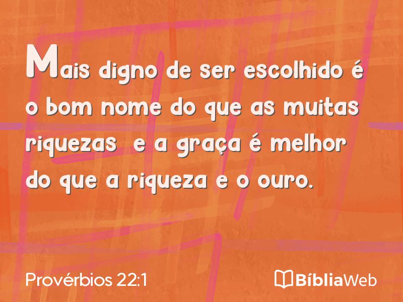 Provérbios 22:1 em imagem para compartilhar