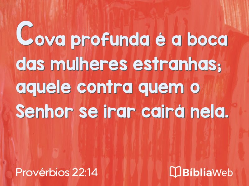 Provérbios 22:14 em imagem para compartilhar