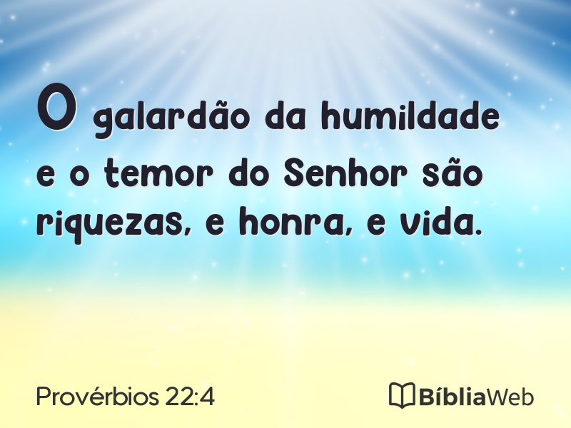 Provérbios 22:4 em imagem para compartilhar