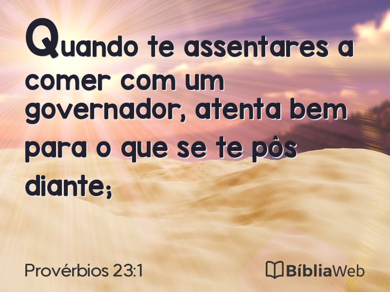 Provérbios 23:1 em imagem para compartilhar