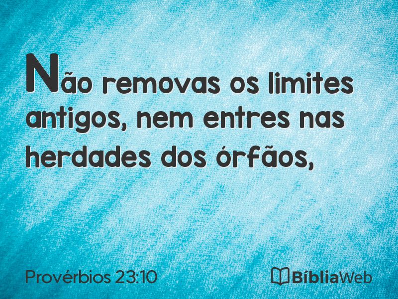 Provérbios 23:10 em imagem para compartilhar