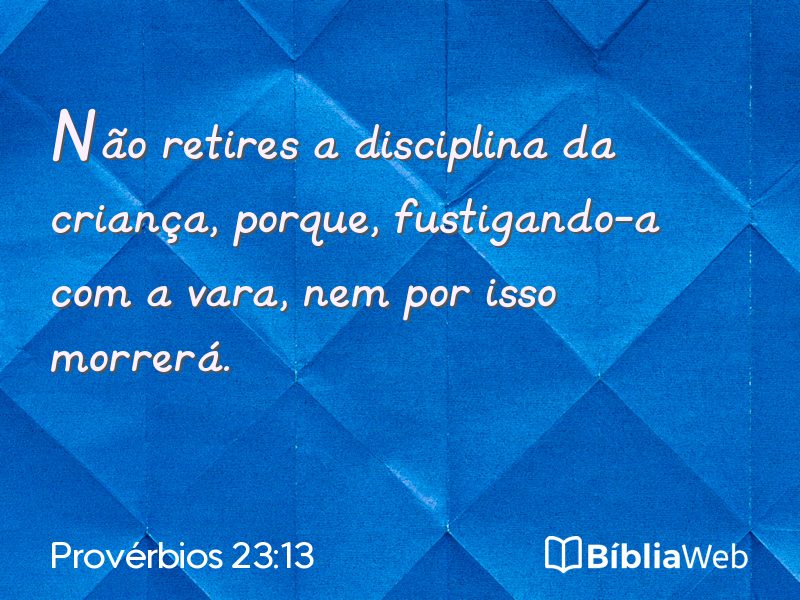 Provérbios 23:13 em imagem para compartilhar
