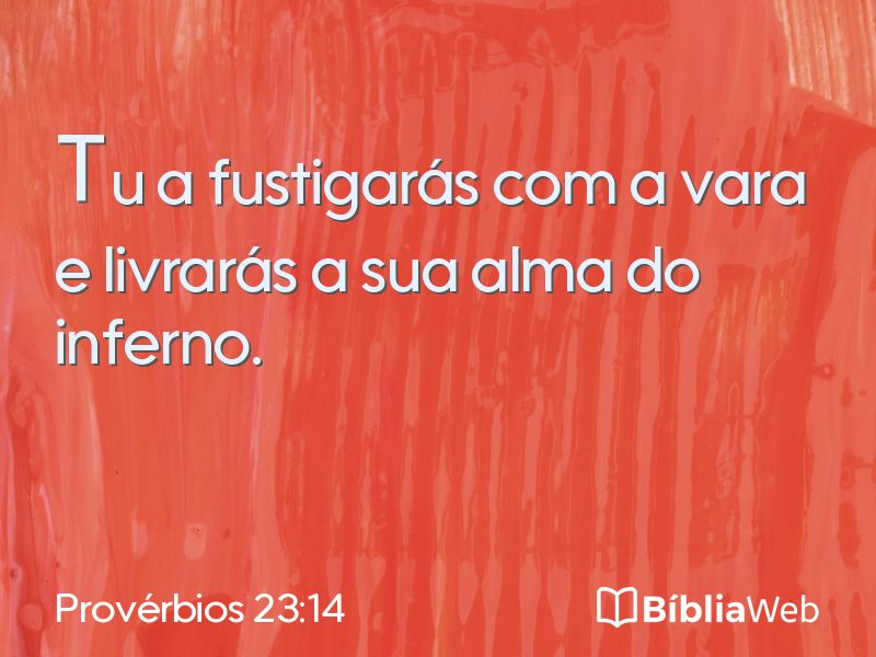 Provérbios 23:14 em imagem para compartilhar
