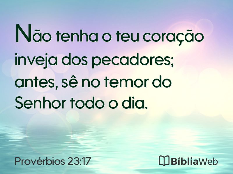 Provérbios 23:17 em imagem para compartilhar