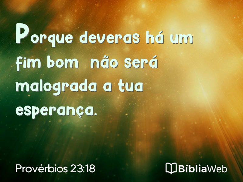 Provérbios 23:18 em imagem para compartilhar
