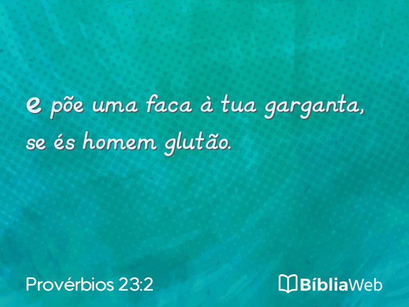 Provérbios 23:2 em imagem para compartilhar
