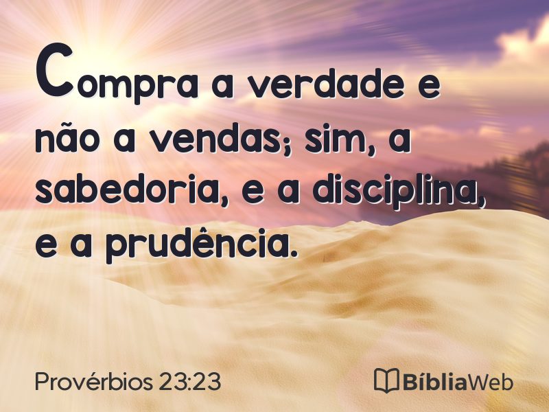Provérbios 23:23 em imagem para compartilhar
