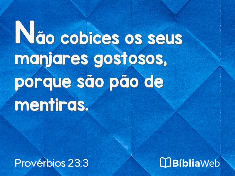 Provérbios 23:3 em imagem para compartilhar