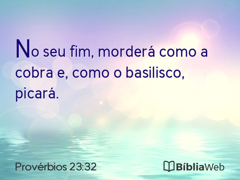 Provérbios 23:32 em imagem para compartilhar