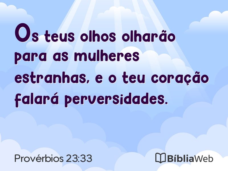 Provérbios 23:33 em imagem para compartilhar