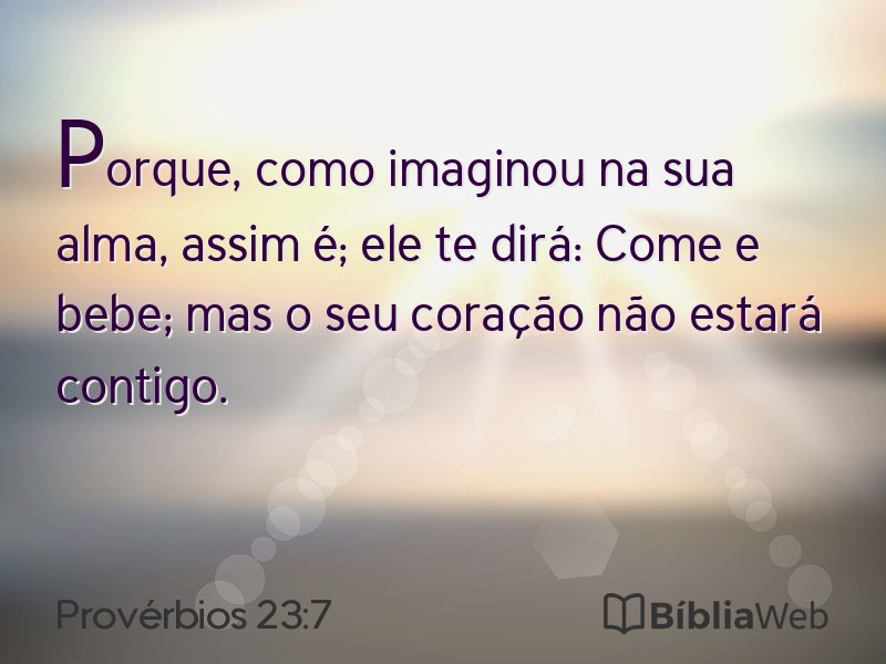 Provérbios 23:7 em imagem para compartilhar