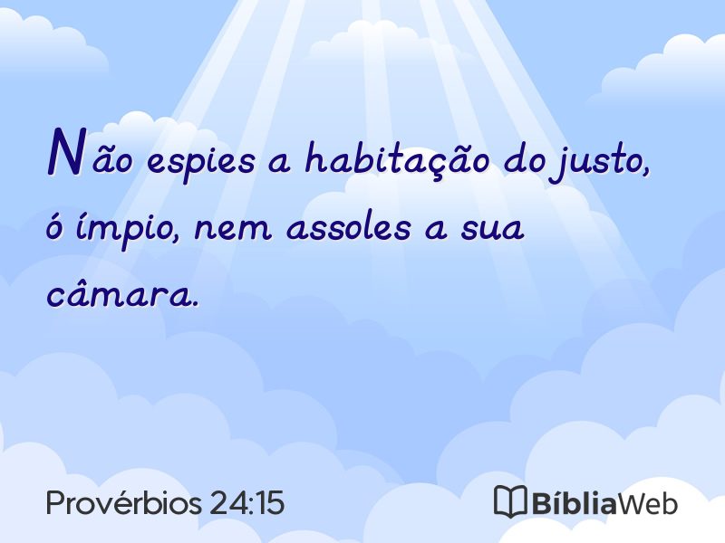 Provérbios 24:15 em imagem para compartilhar