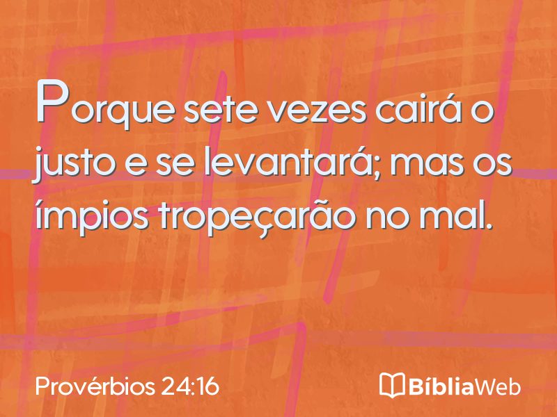 Provérbios 24:16 em imagem para compartilhar