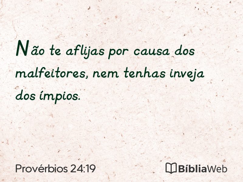 Provérbios 24:19 em imagem para compartilhar