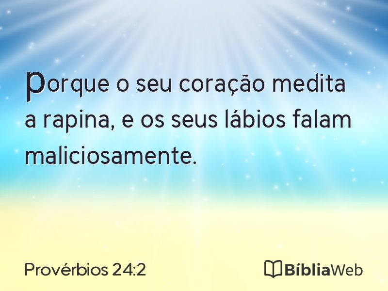 Provérbios 24:2 em imagem para compartilhar