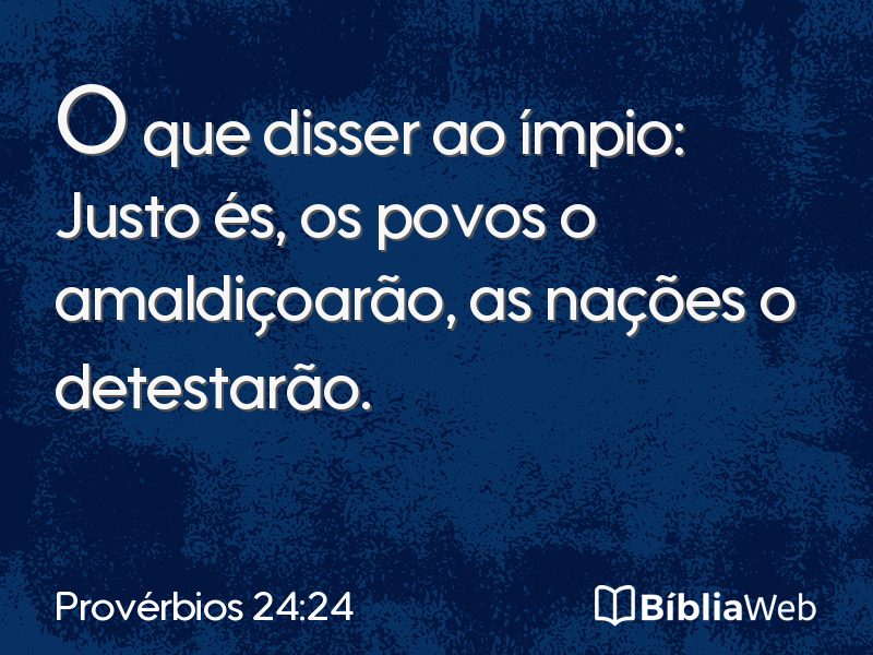 Provérbios 24:24 em imagem para compartilhar